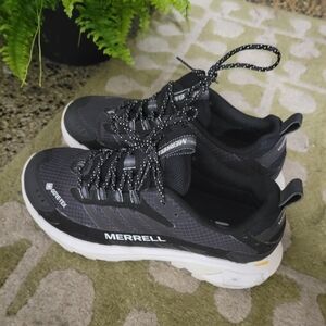 Merrell Men's Black and White Trail Sneakers with GORE-TEX